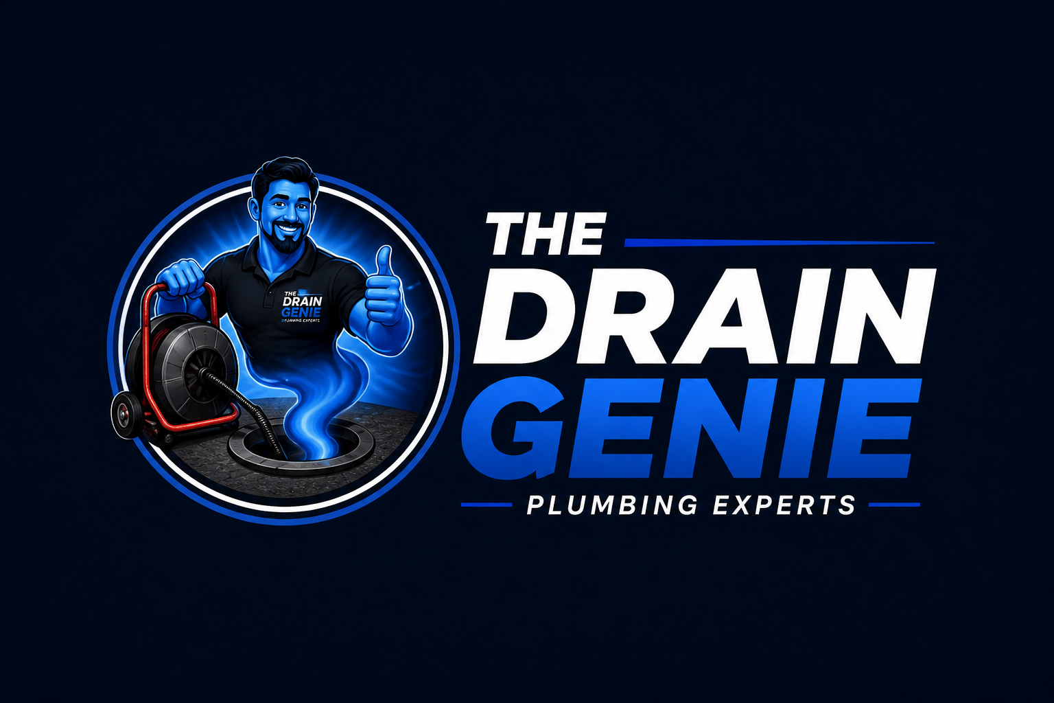 The Drain Genie Plumbing Experts Logo
